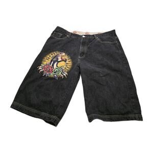 Ed Hardy Men Jean Shorts Size 42” Christian Audigier Vintage Y2K